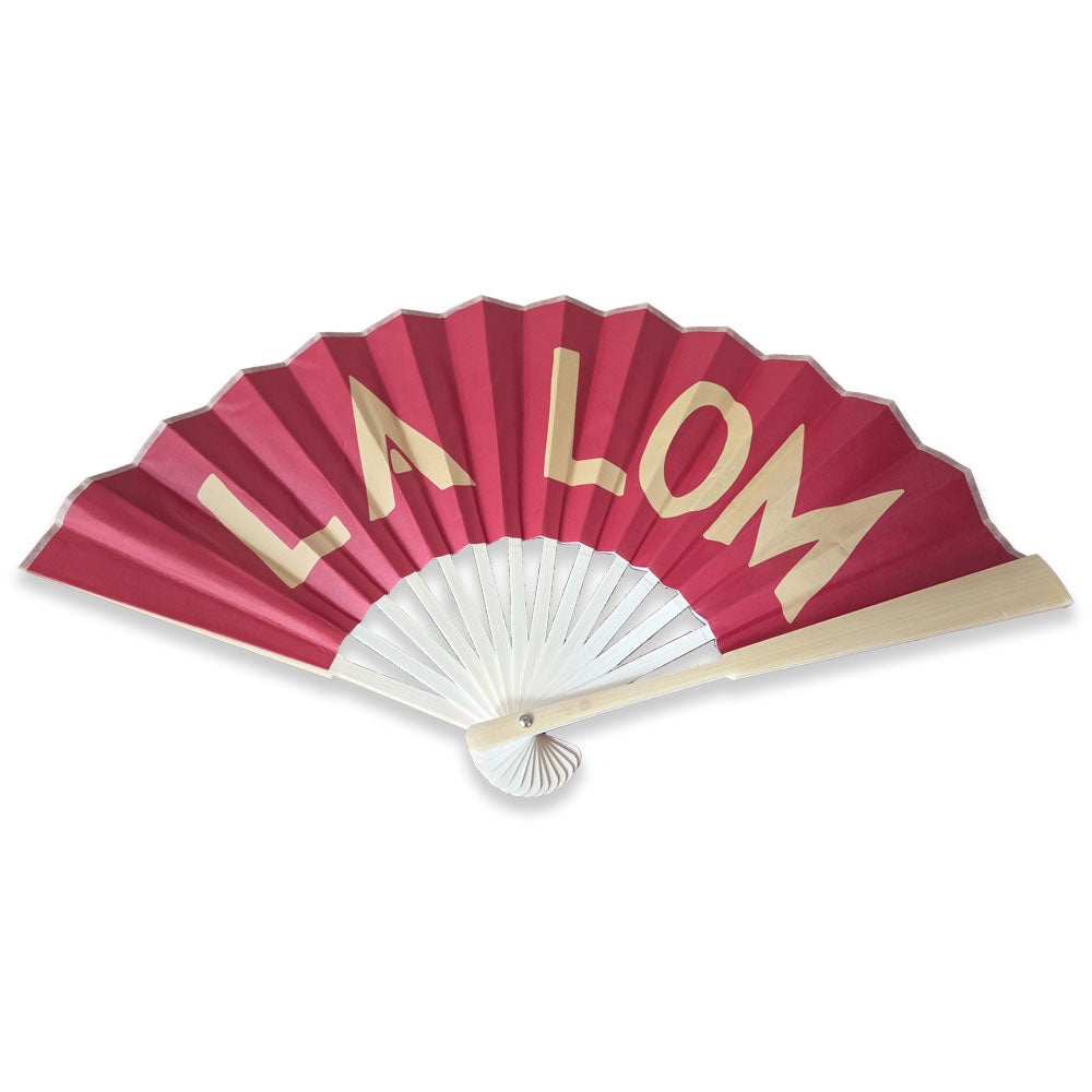 Large LA LOM Foldable Fan - Red